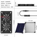 Voltset Solar Fan for Chicken Coop Outside 20W Solar Power Exhaust Fan for Outdoor with Solar Panel for Greenhouse Shed Pet Houses