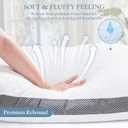 Tencel Surface Pillow Polyester Inside, Shredded Memory Foam Adjustable Bed Pillow for Sleeping, Cooling Tencel Gusseted Pillows for Side Back Stomach Sleepers, Standard size 18"x26"Pack of 1
