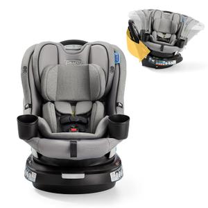 Graco EasyTurn 360 2-in-1 Rotating Convertible Car Seat, 360 Degree Rotating Infant to Toddler Rotating Car Seat, 2 Modes Rear and Forward Facing, Slim Design, Solae,Manufactured date 02/06/2026