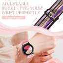 5 pack Stretchy Nylon Watch Bands Compatible with Samsung galaxy watch active 2 bands 40mm 44mm/Active 40mm/Galaxy Watch 3 41mm/Galaxy Watch 42mm/Gear S2/Galaxy Watch 4 5 6 7 20mm Wristband (White/Wine-Red/Pink/Green Arrow/Multicolor)