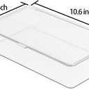 ZEXALOR Clear Plastic Storage Bin with Lid, Organizer for Pantry, Office, Bathroom, Kitchen, Snack, Tea Bag, Coffee Container (Small)