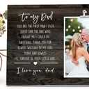 Father of The Bride Gifts from Daughter, Wooden Picture Frame for 6"x 4" Photo, Thank You Gifts For Daddy, To My Dad Keepsake On My Wedding Day, Wedding Keepsake Desk Decor