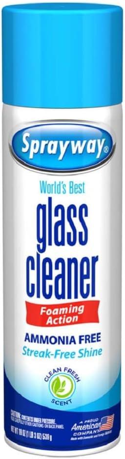 Sprayway Glass Cleaner Aerosol Spray, 19 oz