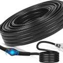 Roof Snow De-Icing Heating Cable Self-Regulating-Plug-in Ready Heat Cable 50 feet 8 Watts Per Foot (30FT)