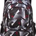 BLUEFAIRY Kids Backpack for Boys Bookbags for Elementary Primary Middle School Bags Book Bags for Teens Adolescentes Childs Back to School Gifts Mochilas para Nios Aged 8-10 Geometric Grey