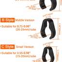 Microphone Stand Cable Clips - Boom Pole Cable Clips Clamp Plastic Mount - Multiple Sizes with Cable Ties (32 PCS)
