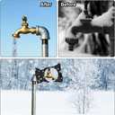 3 x 4 Pack Outdoor Faucet Cover for Winter Freeze Protection Winter Outdoor Faucet Cover Socks Waterproof Insulated Outdoor Spigot Hose Covers with Reflective Strip for Winter Cold Weather 8.3 x 5.5 Inch