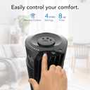 Vornado OSC54 Oscillating Tower Fan with Remote, 32 Inch, Quiet Powerful Fan, Oscillates 70, 1-8H Timer, 4 Speeds, Touch Control, Air Circulator Fan for Bedroom and Home Office, Black