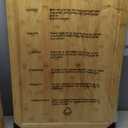 XXL Extra Large 100% Organic Bamboo Cutting Board 24"x18" - Butcher Block Chopping/Carving Board with Handle & Juice Groove for Turkey, Meat, Vegetables, BBQ