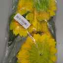 Laelfe Artificial Sunflower Flowers Long Stem Silk Fake Large Sunflowers Decoration for Outdoor Home Wedding Baby Shower Birthday Party Single Bulk Yellow Decor 6PCS (Dark Center) (23.62'')