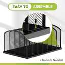 MINDEPOT Desk File Organizer 7 Sections Upright Mesh File Sorter Organizer for Desk, Office Organization File Holder for Home, Office & Classroom (Black, 1Pack)