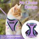 rabbitgoo Cat Harness and Leash for Walking, Escape Proof Soft Adjustable Vest Harnesses for Cats, Easy Control Breathable Reflective Strips Jacket, Light Purple, XS