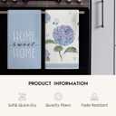 4 Pcs Blue Spring Hydrangeas Kitchen Towels, 27.5x20 Inch Watercolor Floral Decorative Kitchen Hand Towels, Summer Farmhouse Absorbent Dishcloth Fast Drying for Cooking (Hydrangeas)