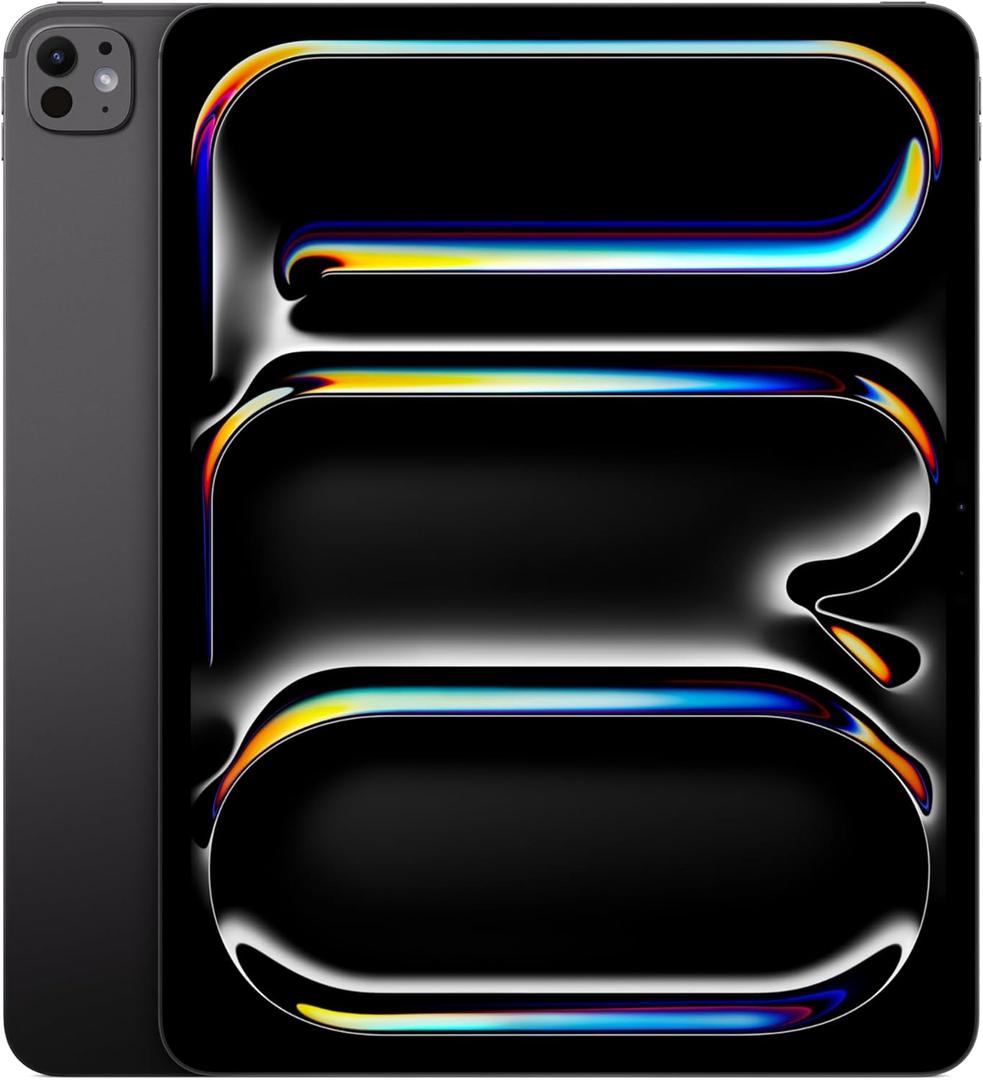 Apple iPad Pro 13-inch (M5): Ultra Retina XDR Display, 512GB, Landscape 12MP Front Camera/12MP Back Camera, LiDAR Scanner, Wi-Fi 7 with Apple N1, Face ID, All-Day Battery Life  Space Black