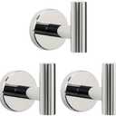 NearMoon Bath Towel Hooks- SUS 304 Stainless Steel Robe Hook Holder, Heavy Duty Coat Hook for Bathroom Livingroom Hotel Kitchen Garage, Wall Mounted (Chrome Finish, 2 Pack)