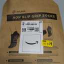 Hylaea Unisex Non Slip Socks with Grip for Yoga, Hospital, Pilates, Barre | Ankle, Cushioned (Small-Medium, 3 Pairs Black)