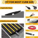 2 Packs 48" Car Driveway Rubber Curb Ramps, Heavy Duty Driveway Gutter Slope Ramp, Low Profile Design for Cars, Water Channel for Drainage, Curbside Bridge Ramp for Loading Dock Garage Sidewalk