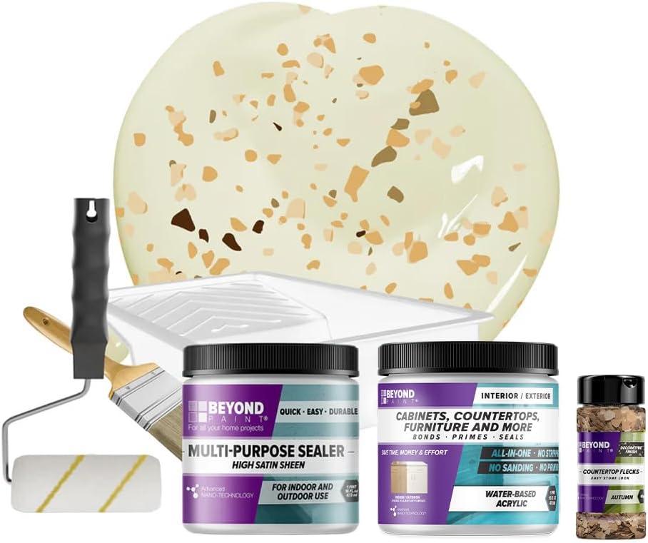 BEYOND PAINT Countertop Makeover Refinishing Kit - Color: Bone, 32 Fl Oz