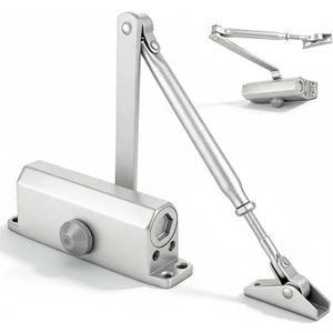 Heavy Duty Automatic Door Closer, Self Closing Hydraulic Door Closer, Soft Close No Slam, Anti Rust Aluminum, Easy DIY Install, Fits 88-143lb Doors 23-43in, for Home & Commercial Use
