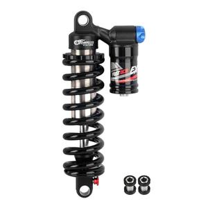 JFOYH Adjustable Oil+Coil Spring Rear Shock Suspension, Shock Absorbers For Downhill MTB Bike/E-bike, 190mm X 550lbs - Black