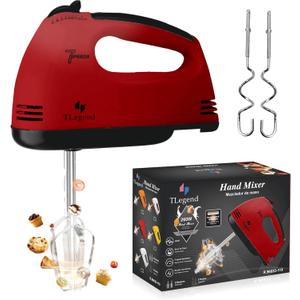 Hand Mixer Electric Handheld  7 Speed Ultra Power Electric Mixer Handheld (Red)