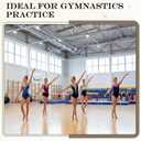 12 Pack Gymnastic Batons Ribbon Sticks 19 Inch Gymnastics Sticks, White Rod Red Handle, Portable Ribbon Pole Wand, No Ribbons Included