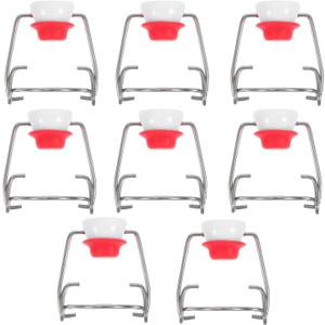 8 Pcs Flip Top Bottle Replacement Caps w/ 8 Sealing Silicone Gasket, Airtight Lids Leakproof Flip Top Stopper for 18mm Glass Bottles Swing Top Lids Fit 8/17.5/26/35oz Beer Bottles (8Pcs)