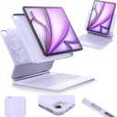 ESR for iPad Air 13 Inch Case Keyboard M4/M3/M2 (2026/2025/2024), Easy-Set Magnetic Stand, Portrait/Raised Modes, with Removable Protective Case, Purple