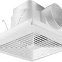 HNRLOY Bathroom Exhaust Fan for Ceiling,Household Bath Vent Ventilation Fan,110 CFM,4-in Duct,1.0 Sones Quiet Operation,13W Energy-Saving 12" Plastic Panel Shower Vent Extractor,10"x10" Mounting Hole