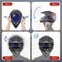 OUMURS Adult Motocross Dirt Bike Helmet with Goggles, Gloves & Mask Dirt Bike ATV Helmet for Unisex-Adult Men Women Adjustable Sun Visor DOT/FMVSS-218 Off-Road Motorcycle Helmet UTV Helmet Downhill