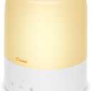 Crane Top Fill Mini Humidifier for Bedroom and Nursery 3-in-1 Essential Oil Diffuser Sleep Light 0.5 Gallon Baby Humidifier (White)