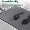 Stone Bath Mat, Diatomaceous Earth Shower Mat, Fast Drying, Super Absorbent, Anti-Slip Stone Bath Mats for Bathroom, Kitchen, Easy to Clean, (23.5"x15.5", Slate)