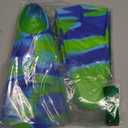 Kids Swim Fins, Short Comfortable Flippers for Lap Swimming and Training for Child, Girls, Boys, Beginners (XXXS(US Kids 9-10.5), Colorful-Green)