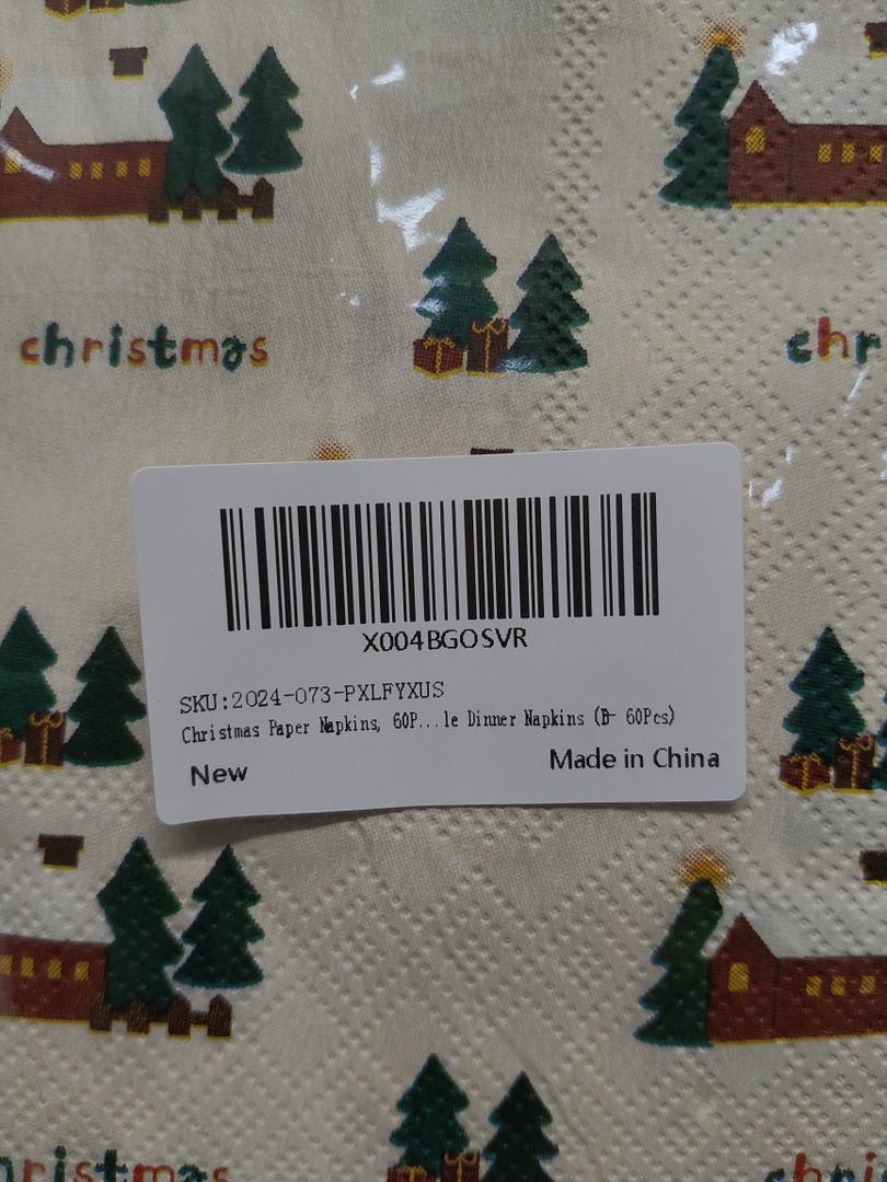  60Pcs Christmas Paper Napkins 