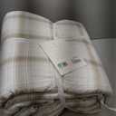 Levtex Home - Spencer Plaid Neutral - King Comforter (106x94in.) + Two King Shams (20x36in.) - Plaid - Beige Tan Cream - Reversible - Brushed Flannel