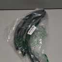 Car Steering Wheel Cover Leather Snap On 3Pcs Set Non-Slip Protector Wrap Steering Wheel Accessories 14.5-15 inch Universal Green