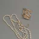 Hanging Photo Display Wall Decor, 1 Pcs Boho Wooden Bead Garland Picture Banner Collage Picture Card Frame Holder with 30Clips, 24 Wooden Pegs for Bedroom, Living Room Teen Girl Gifts