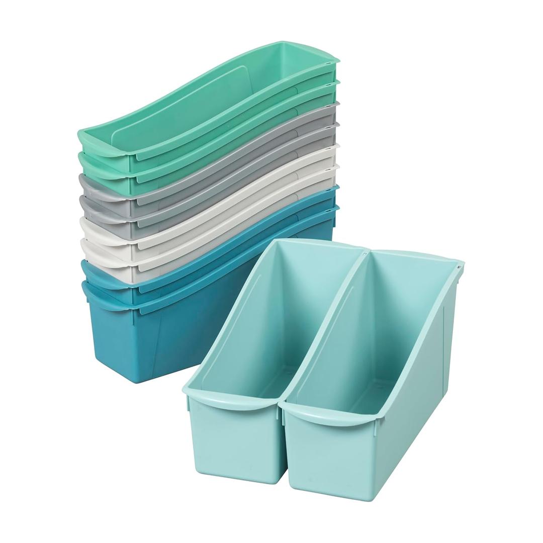 Linking Storage Book Bins, Plastic, 10-Pack, Contemporary