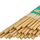 Jollybower 100 pcs 1/4” D Bamboo Stakes, 18 Inch Plant Stakes, Natural Garden Stakes for Tomato, Bean, Flowers,Trees Potted and Climbing Plant Support, 5 Pack