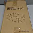 Portable Small Dog Seat for Car, Luxury Center Console Dog Car Seat Booster with Safety Tethers, Anti-Collapse Pet Travel Carseat for SUV, Truck (Black/Grey) (Black/Dark Gery)