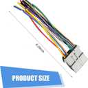 Stereo Wiring Harness, Car Speaker CD Player Modified Tail Line Connector, Plug and Play Waterproof Heat-Resistant Adapter, Compatible with Chevrolet Chrysler Hummer Buick Suzuki (Gray)