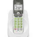 VTech Cordless Phone with DECT 6.0, FullDuplex Speakerphone, Lighted Display, Backlit Keypad, Caller ID/Call Waiting, Volume Control, Hearing Aid Compatible, Wall Mount | VG131 (White)