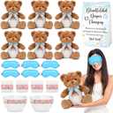 Simgoing 19 Piece Bear Themed Baby Shower Diaper Changing Game Supplies Include 12 inch Bear Dolls Blindfold Diapers Games Prizes for Adult Gender Reveal Raffle Party (Fashion,Blue)