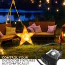 Fosmon Outdoor Timer Outlet Waterproof, Outdoor Light Timer for Electrical Outlets, Weatherproof 24 Hour Mechanical Heavy Duty Plug for Outside Lighting, Garden, 15A, 3-Prong, Grounded, ETL Listed