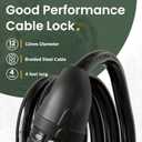 Titanker Bike Lock, Bicycle Lock 4 Feet Cable Lock 1/2 Inch Resettable Bike Lock Combination with Mounting Bracket, Bike Accessories for Bicycle, Electric Scooter, Motorcycle