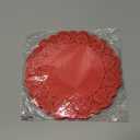 uxcell 100pcs Paper Doilies, 6.5 Inch Lace Paper Doilies, Disposable Paper Placemats for Cakes Table Plate Crafts Party Weddings Tableware Red