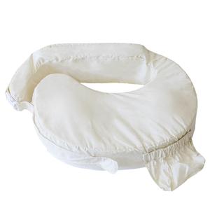 My Brest Friend Deluxe Organic Nursing Pillow 100% Organic Cotton Slipcover Ergonomic Breastfeeding Pillows Supports Both Mom and Baby Breastfeeding Essentials Handy Side Pocket Cream (Organic Cream)