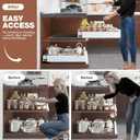 Seinloes 2 Pack Pull Out Cabinet Organizer Expandable Width(13"-21") and Depth(17"-24"), Slide Out Drawers With Raising Pad for Framed Cabinets, No Drill Roll Out Shelves for kitchen, Bathroom, White