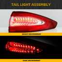 Dasbecan Right Tail Light Assembly Compatible with 2013 2014 2015 2016 Ford Fusion S SE Brake Rear Tail Lamp LED Passenger Side Replace# FO2805110