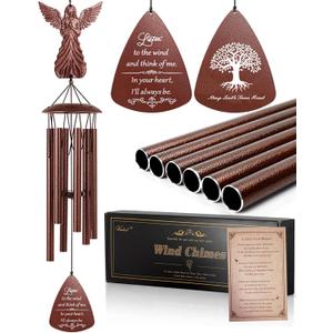 Angel Memorial Wind Chime, Memorial Sympathy Gifts for Loss of Love One, Bereavement Condolence Remembrance Gift for Loss of Mom Dad
